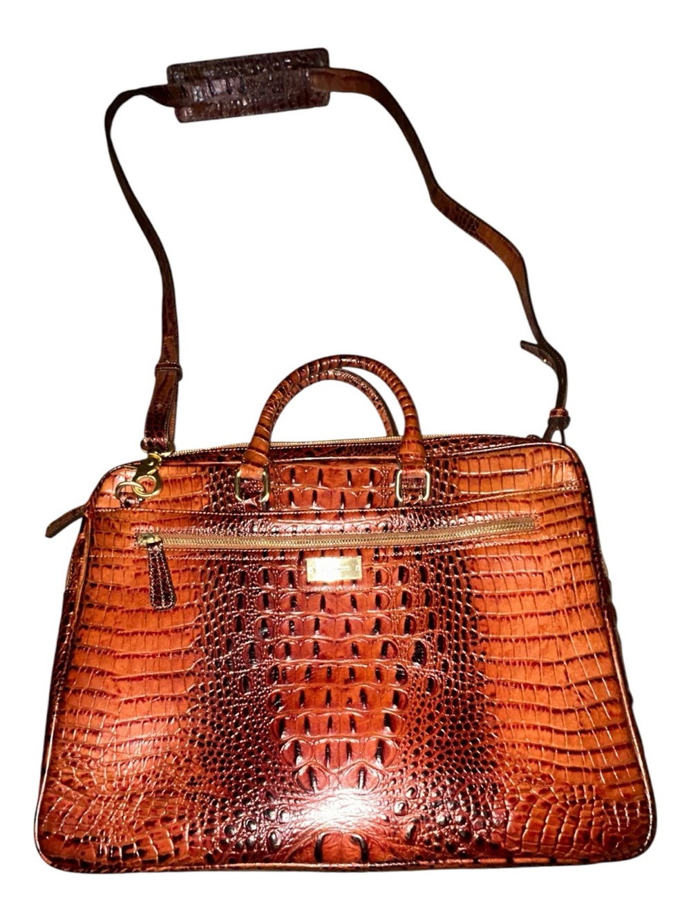 Brahmin Pecan Melbourne Convertible Laptop Bag